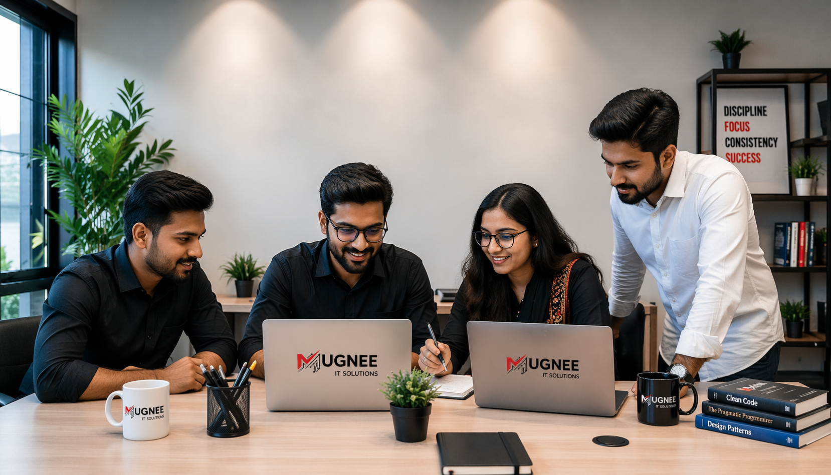 Mugnee IT Solutions team planning a digital project